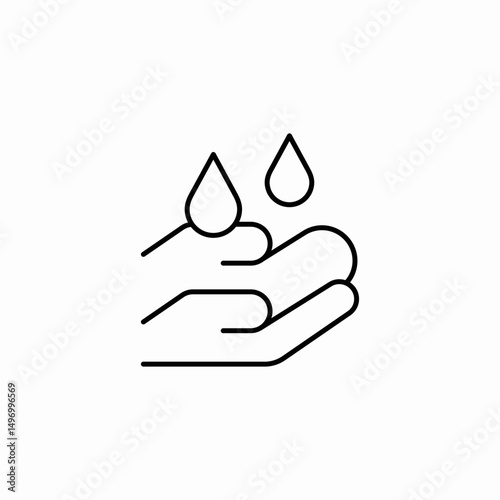 hand washing hygiene icon sign vector