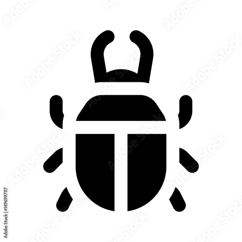 beetle glyph icon