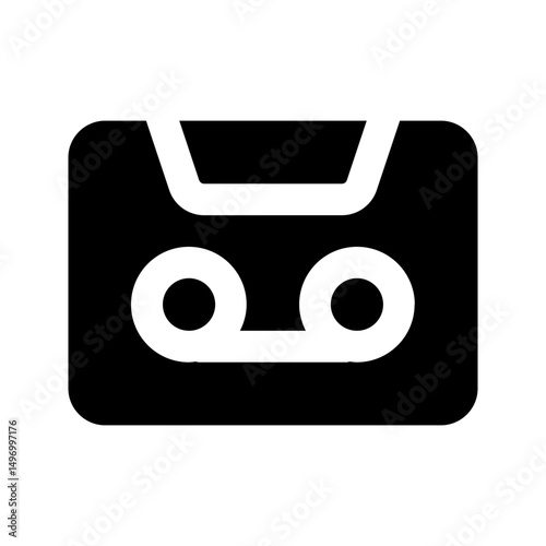 cassete glyph icon