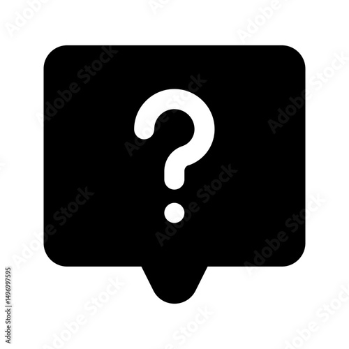 question glyph icon