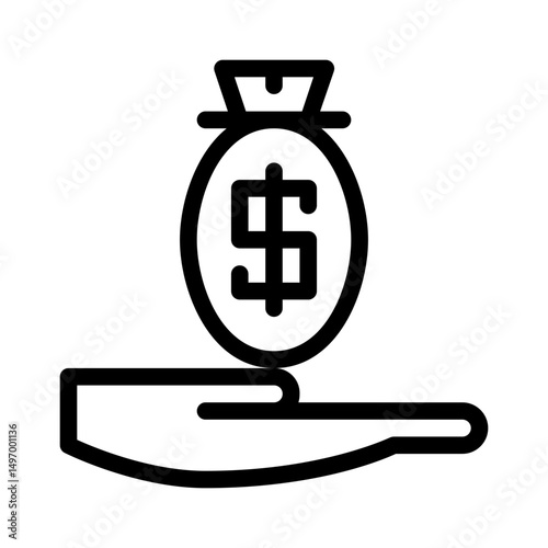 Hand Holding Money Bag