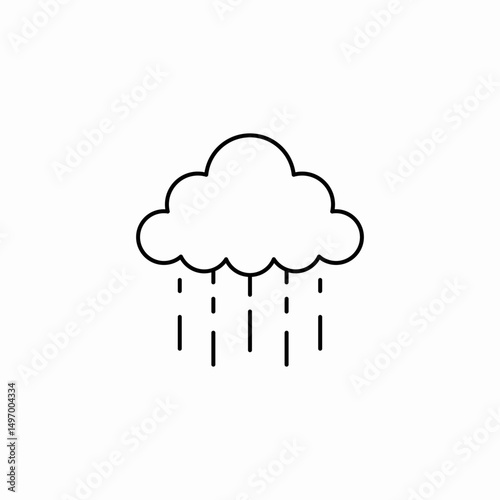 acid rain icon sign vector