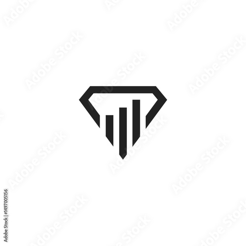 simple diamond and graphic logo