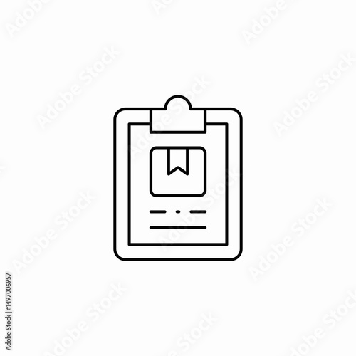clipboard delivery icon sign vector