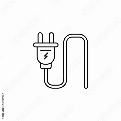 electrical plug icon sign vector