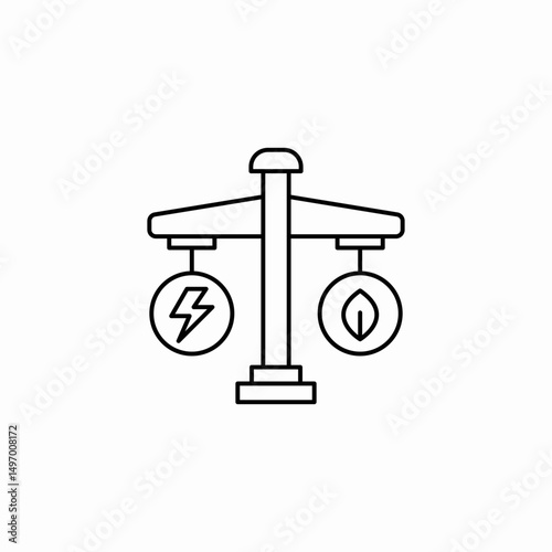 energy balance icon sign vector