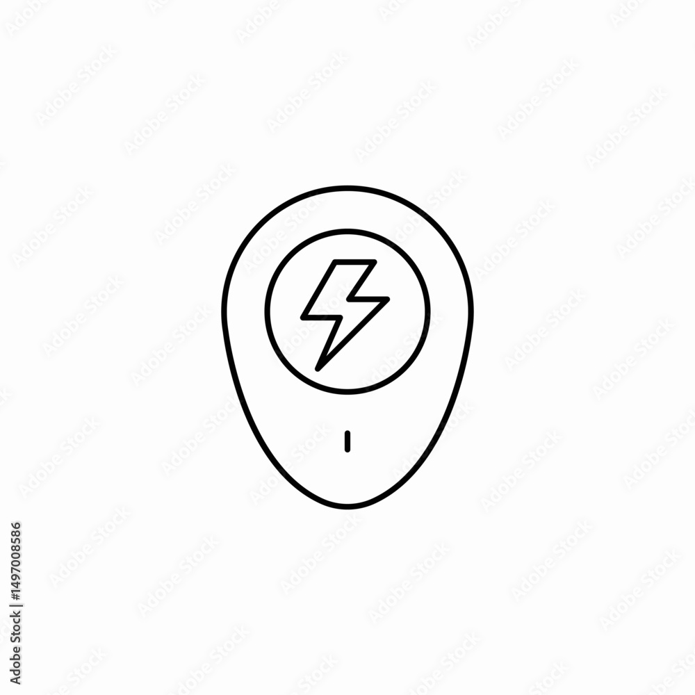 energy location icon sign vector energy location icon sign vector