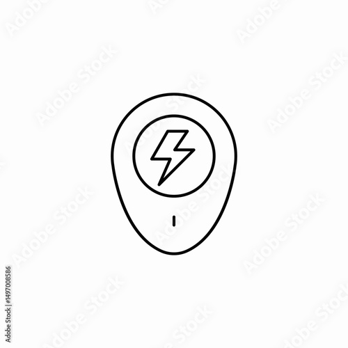 energy location icon sign vector