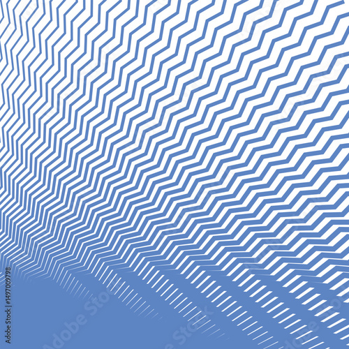 Blue zig zag line stripes abstract background