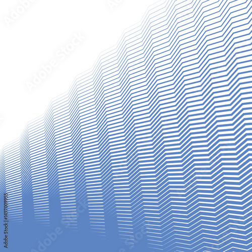 Blue zig zag line stripes abstract background