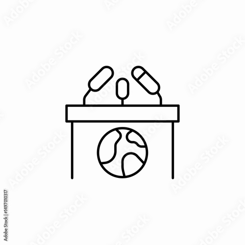 global speech icon sign vector