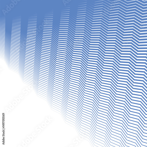 Blue zig zag line stripes abstract background