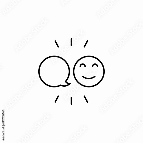 happy chat icon sign vector
