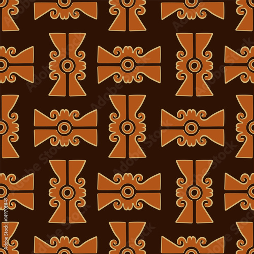 Tribal Aztec Seamless Pattern Design