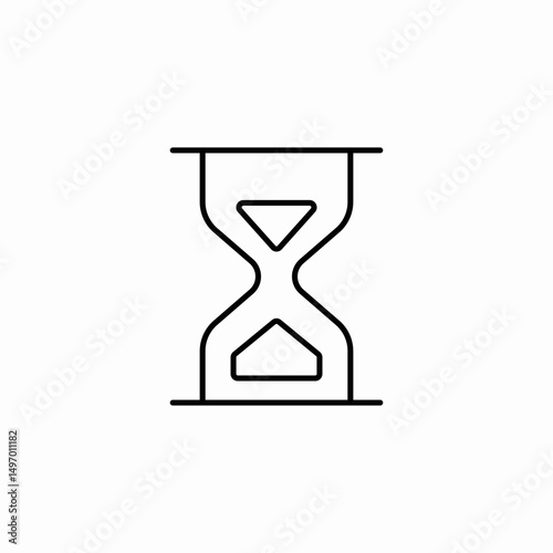 hourglass flowing time icon sign vector