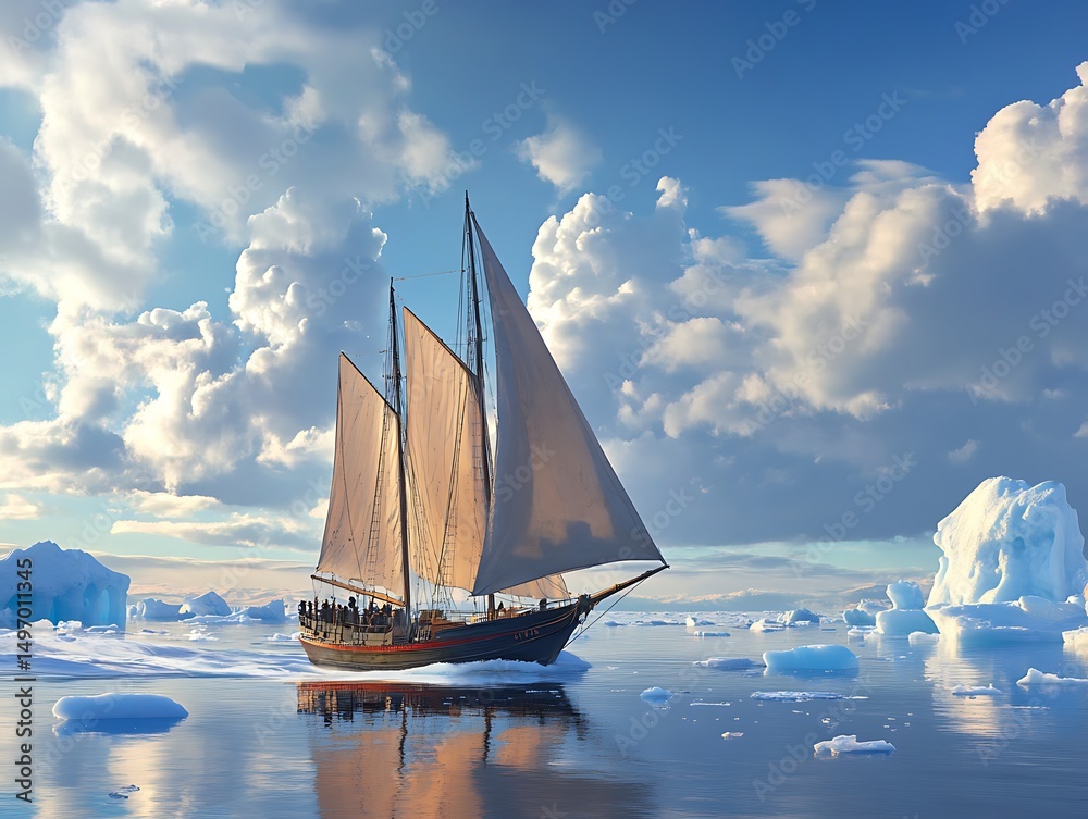 Fototapeta premium sailing boat on the sea