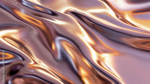 Smooth Metallic Surface Background with Polished Gradient Texture in Modern Style.