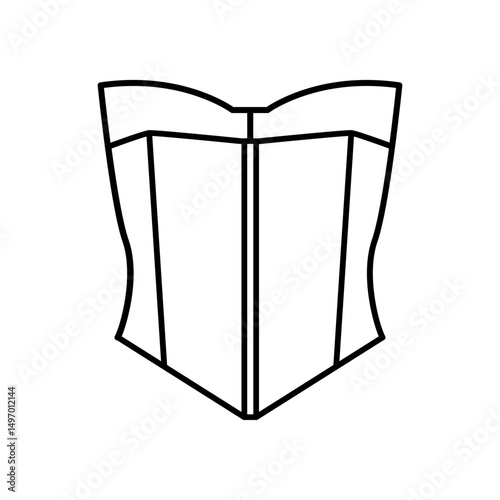 Corset icon vector. pair of stays illustration sign. foundation garment symbol or logo.