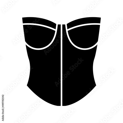 Corset icon vector. pair of stays illustration sign. foundation garment symbol or logo.