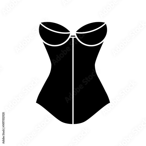 Corset icon vector. pair of stays illustration sign. foundation garment symbol or logo.