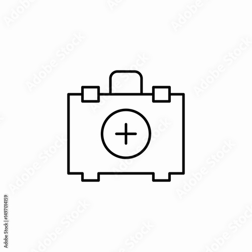 medical kit first icon sign vector