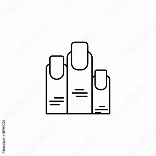 nail polish manicure icon sign vector