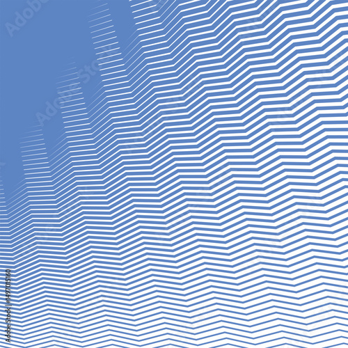 Blue zig zag line stripes abstract background