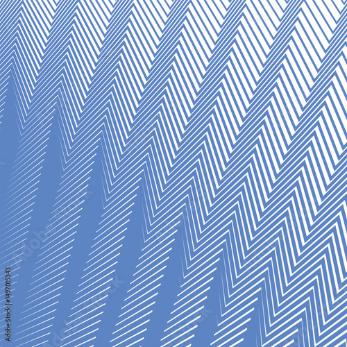 Blue zig zag line stripes abstract background