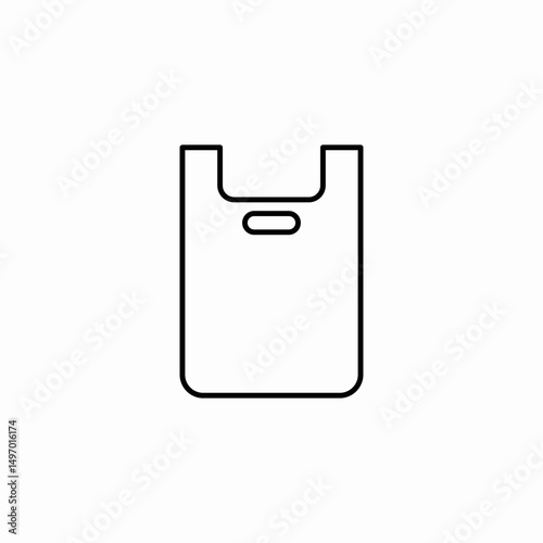 plastic bag waste icon sign vector