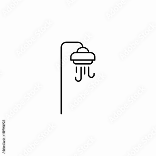 shower head water icon sign vector