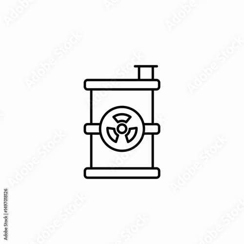 toxic waste barrel icon sign vector