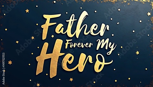 Tribute to Fatherhood: Celebrating the bond of love and admiration for fathers, this artwork features an elegant script declaring 