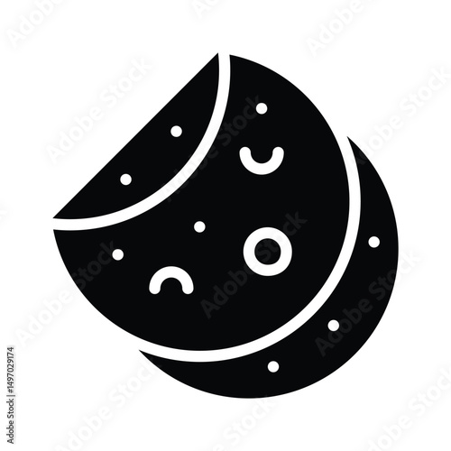 An editable glyph icon of rolled tortilla wrap