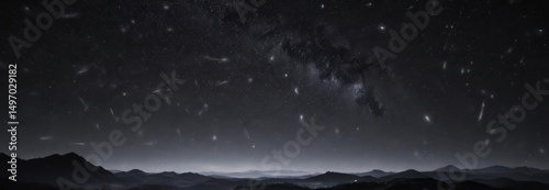 Diamond-dust sky; myriads of sparkling stars across an inky black backdrop ,  twinkle,  universe