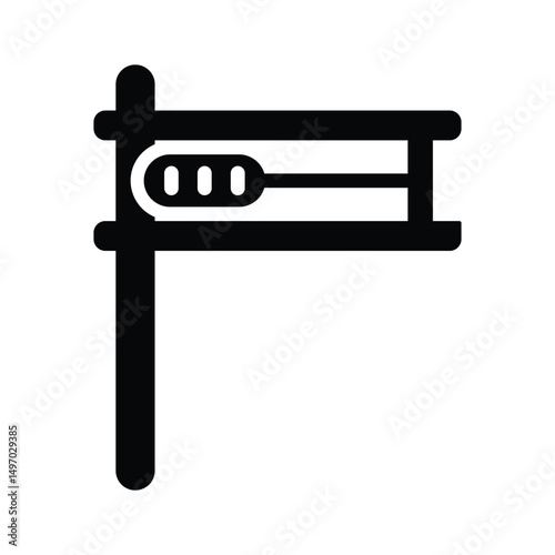 Well crafted glyph icon of traditional matraca toy