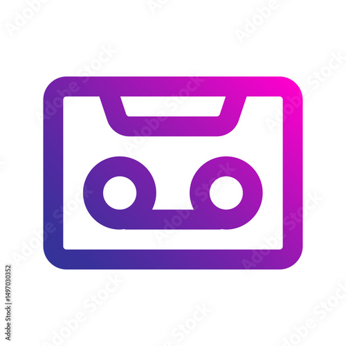 cassete gradient icon