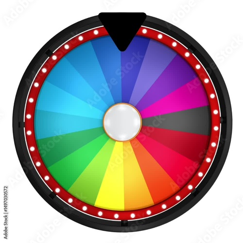 wheel of fortune animation, often used in quiz games or television shows