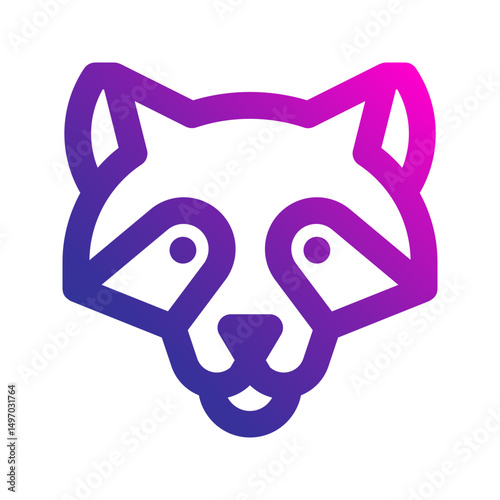racoon gradient icon