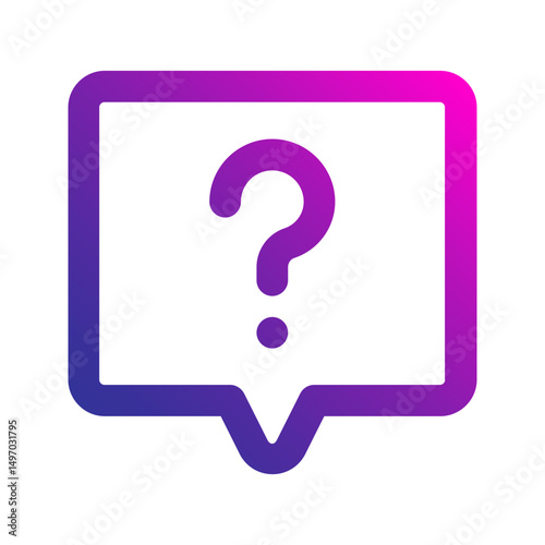 question gradient icon