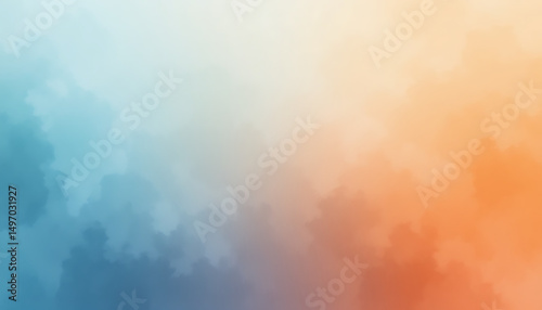 Vibrant digital art background featuring a dynamic watercolor ombre transition from cool blues to warm oranges, creating a fluid and expressive texture perfect for creative projects.