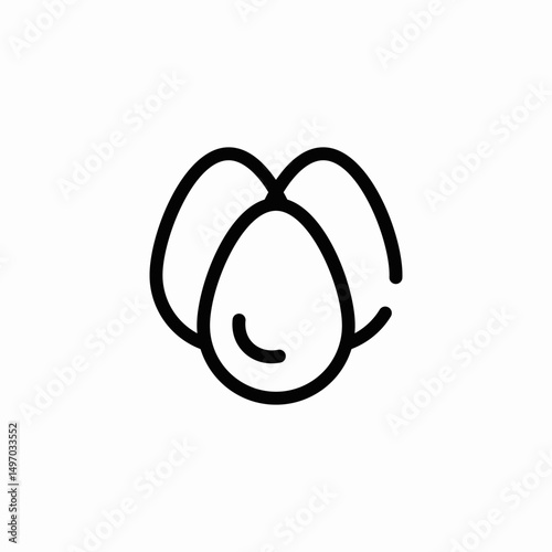 boiled eggs icon sign vector