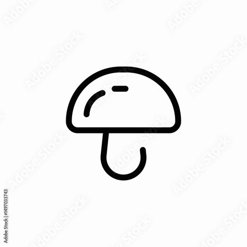 brown mushroom icon sign vector