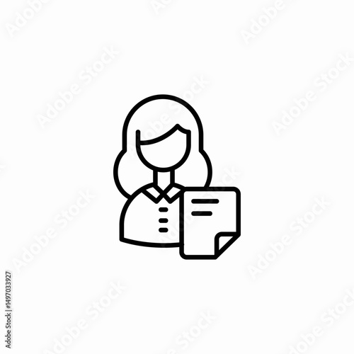 business woman icon sign vector