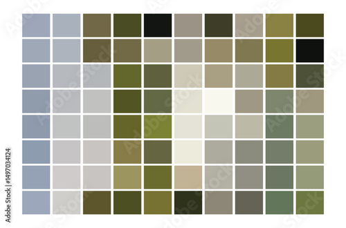  A curated autumn color palette showcasing warm earth tones and seasonal hues on a clean background. Perfect for design, branding, fashion, or fall-themed creative inspiration and projects.