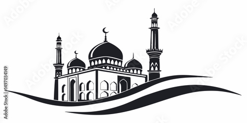 vector illustration of mosque