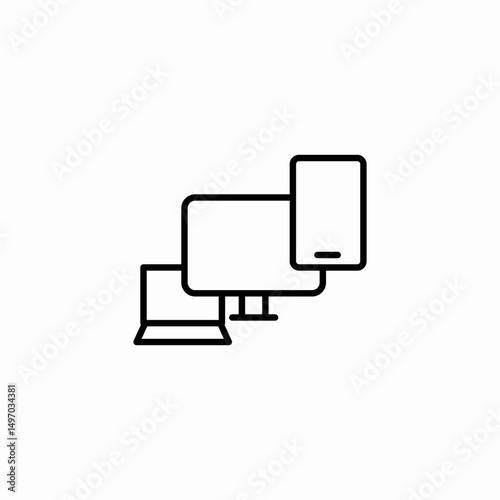computer devices icon sign vector