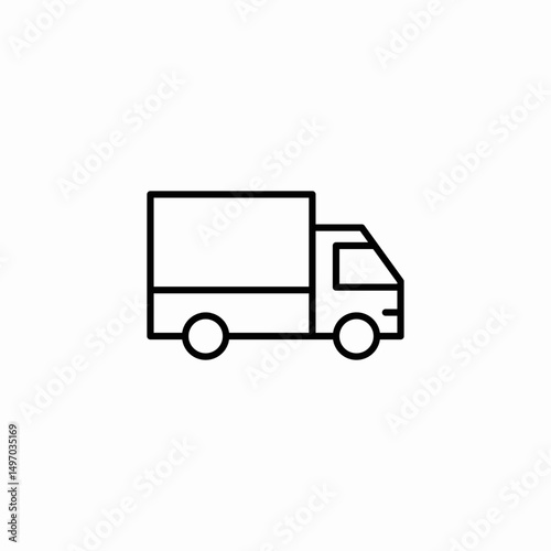 delivery truck icon sign vector
