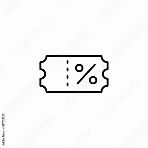 discount coupon icon sign vector