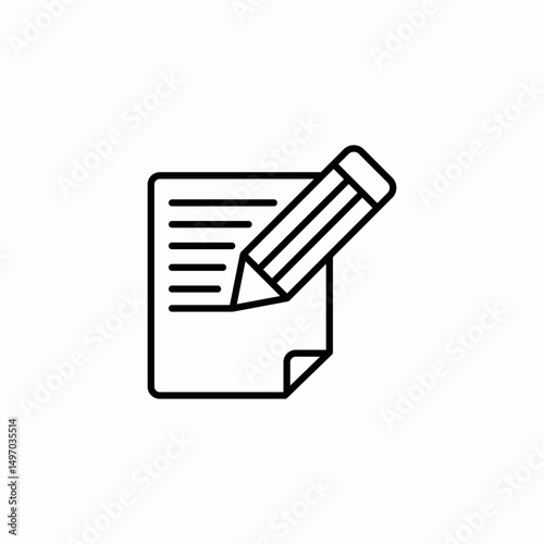 document edit icon sign vector