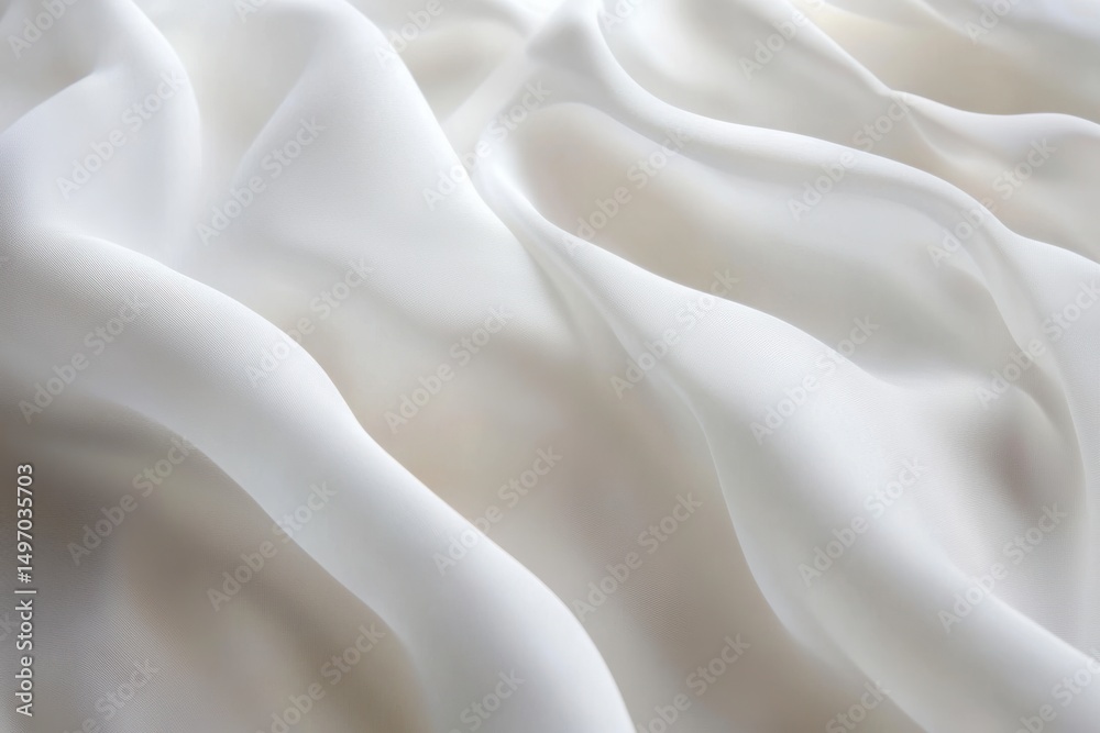 Obraz premium Smooth silk fabric texture close up on white background